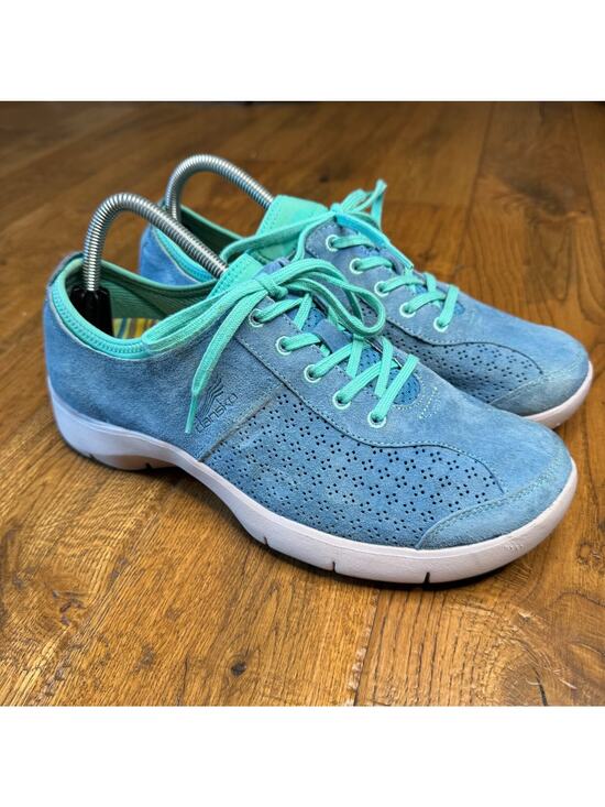 Dansko Shoes - Dansko Elise Blue Suede Mint Trim Sneakers Walking Shoes Size 41 EU • 10 US